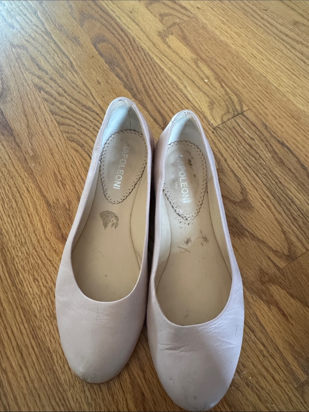 Pink Leather Ballet Flats